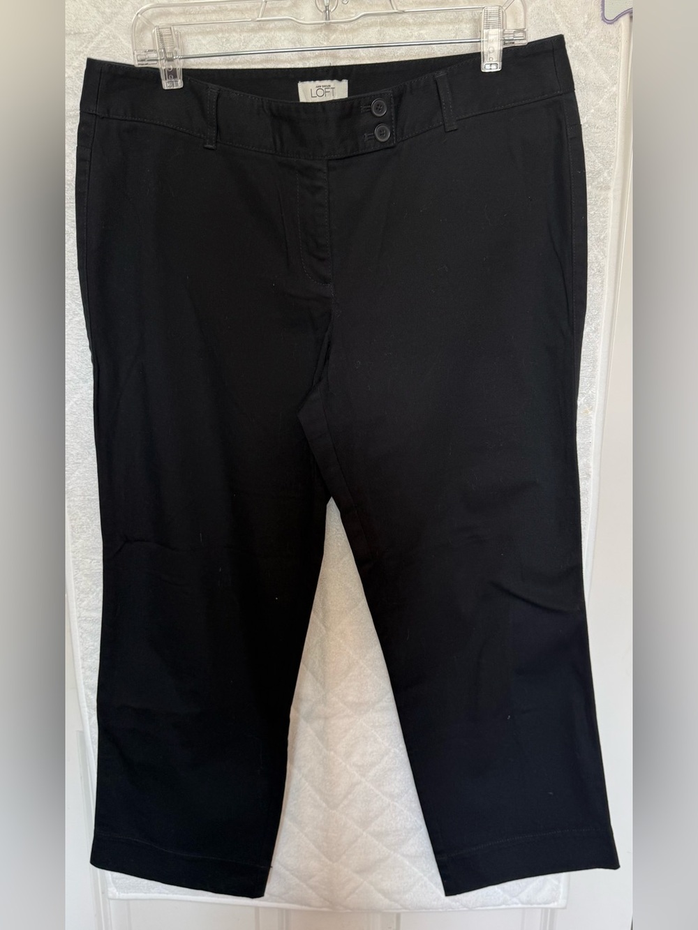LOFT Marisa Black Capri Pants Crop Casual Career Size 10